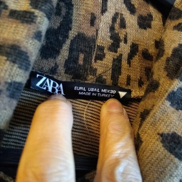 Zara fine knit jacquard mock neck sweater dress - Picture 7 of 8